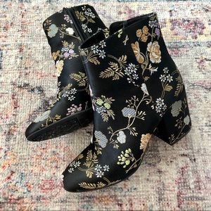 BRAND NEW Floral Embroidered Booties